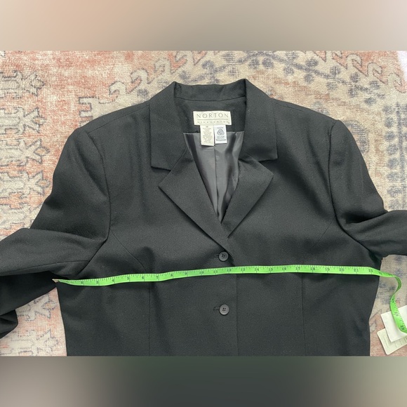 Norton NWT Black Timeless Chic Classic Black Blazer 90s Vintage Women’s 18 - Picture 7 of 7
